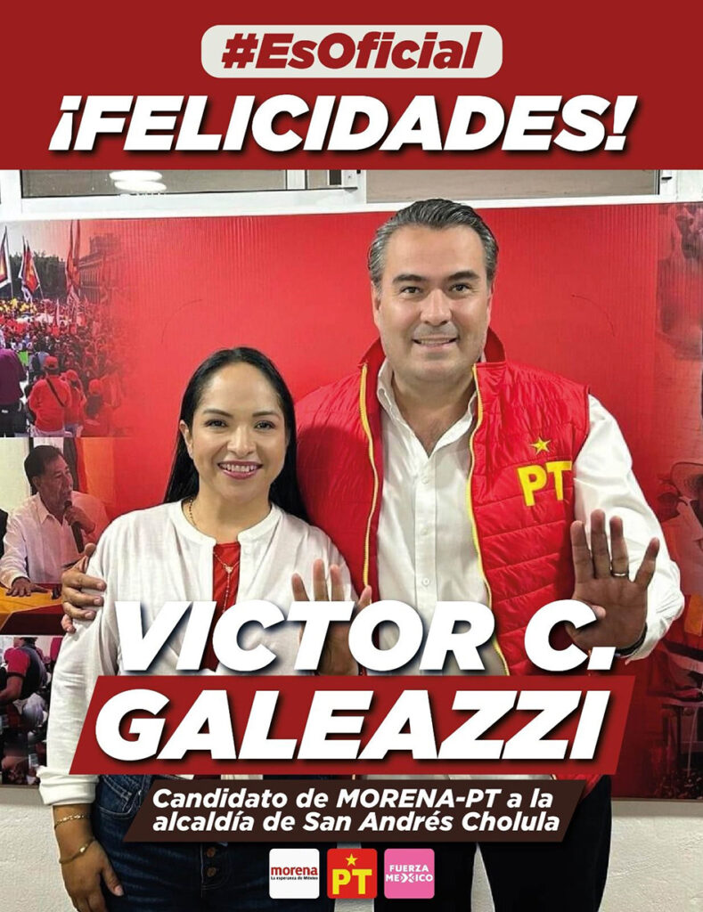 Víctor Galeazzi candidato de la coalición Morena-PT-FxM para la presidencia de San Andrés Cholula