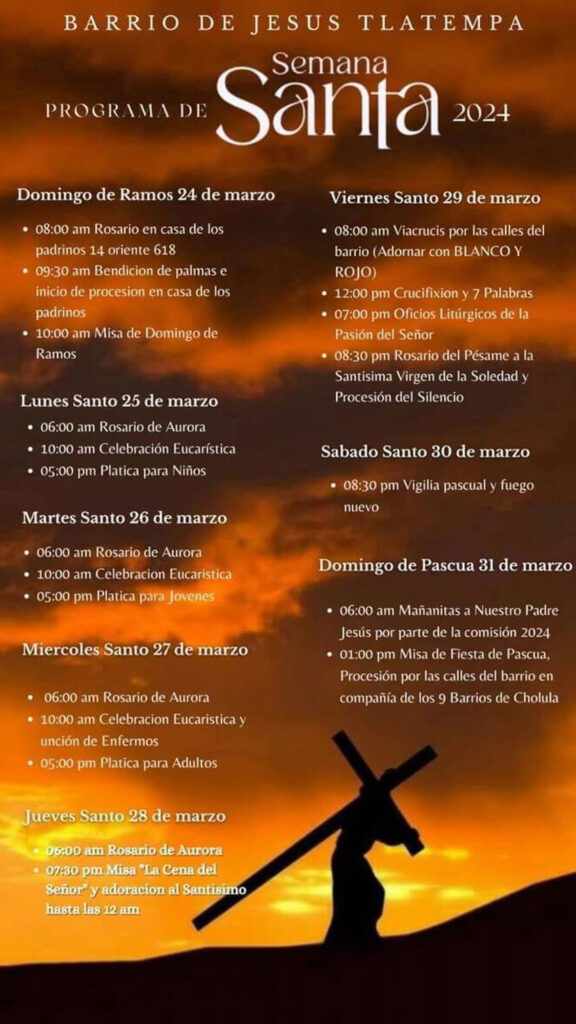 Semana Santa en el barrio de Jesús Tlatempa