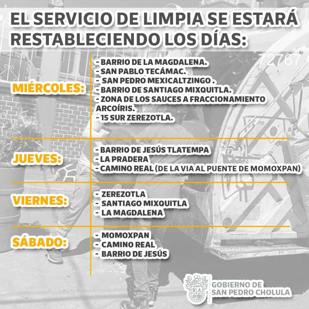 Se Restablece Servicio de Recolección de Basura