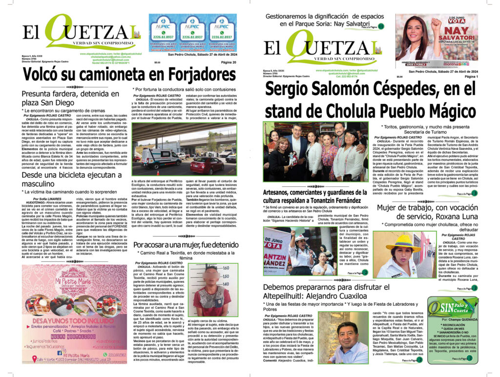 Nuestra Portada, Edición  2703, 27 Abril 2024