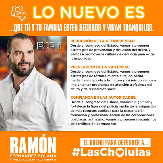 Propuestas de Ramón Fernández, candidato de MC a Diputado local