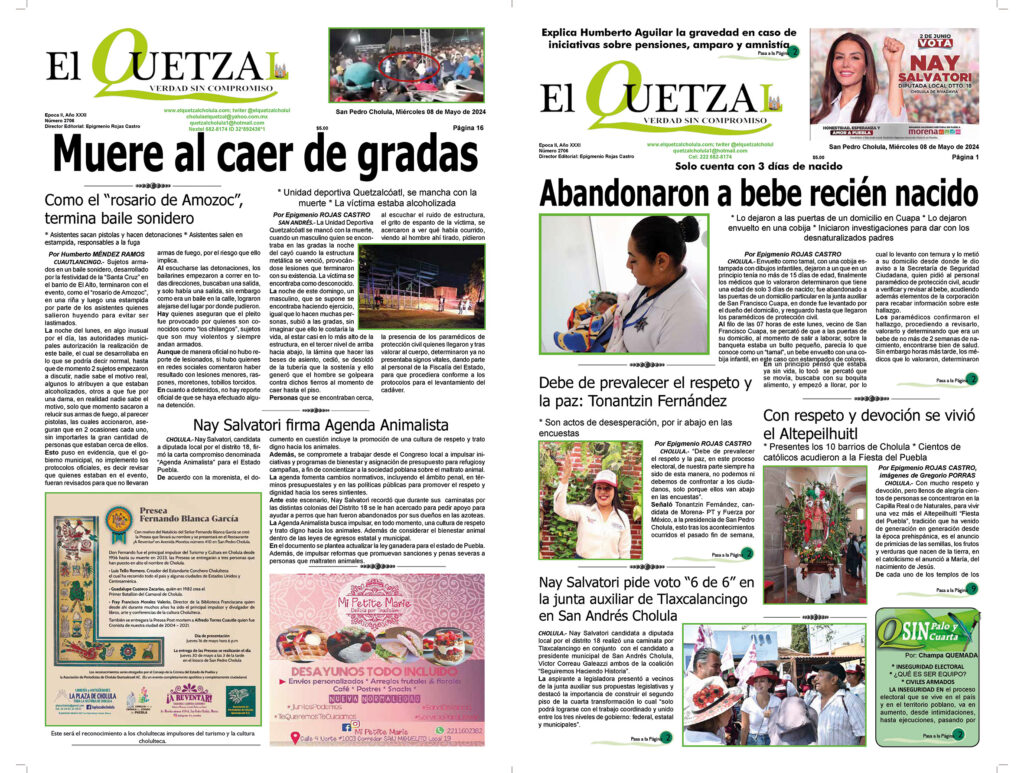 Nuestra Portada, Edición 2706, 08 Mayo 2024