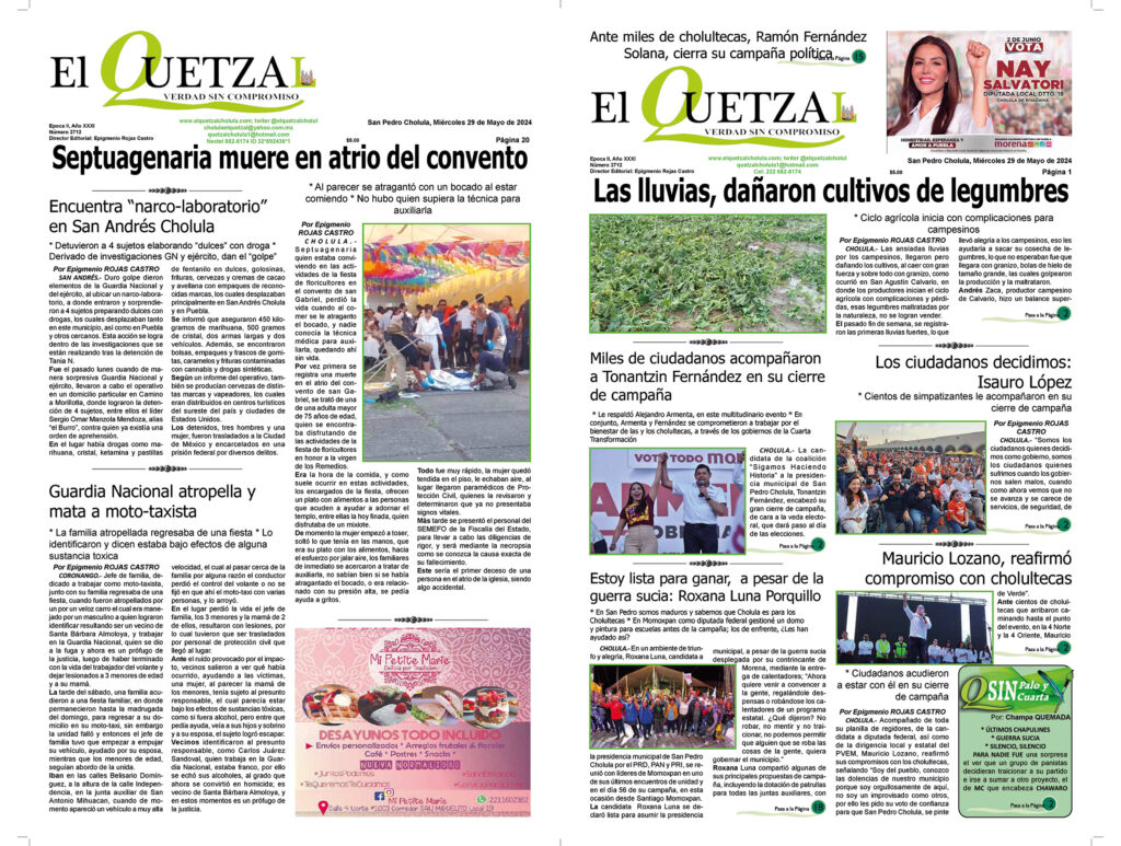 Nuestra Portada, Edición 2712, 29 Mayo 2024