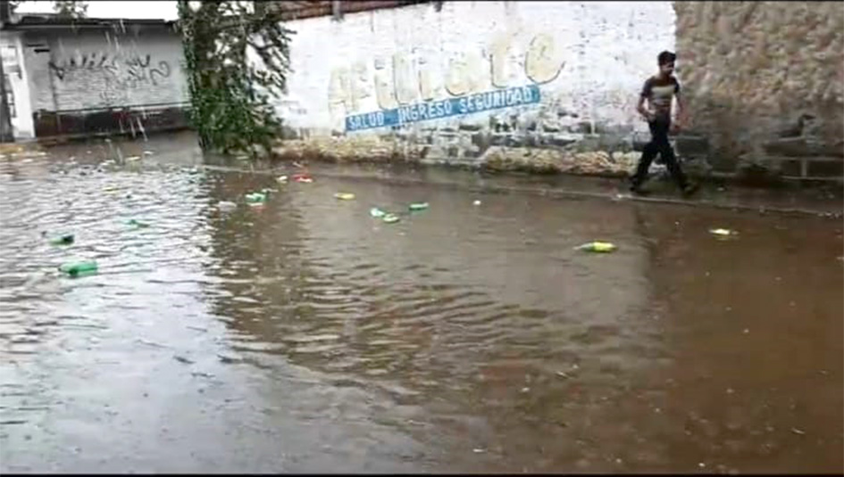 Calles convertidas en ríos