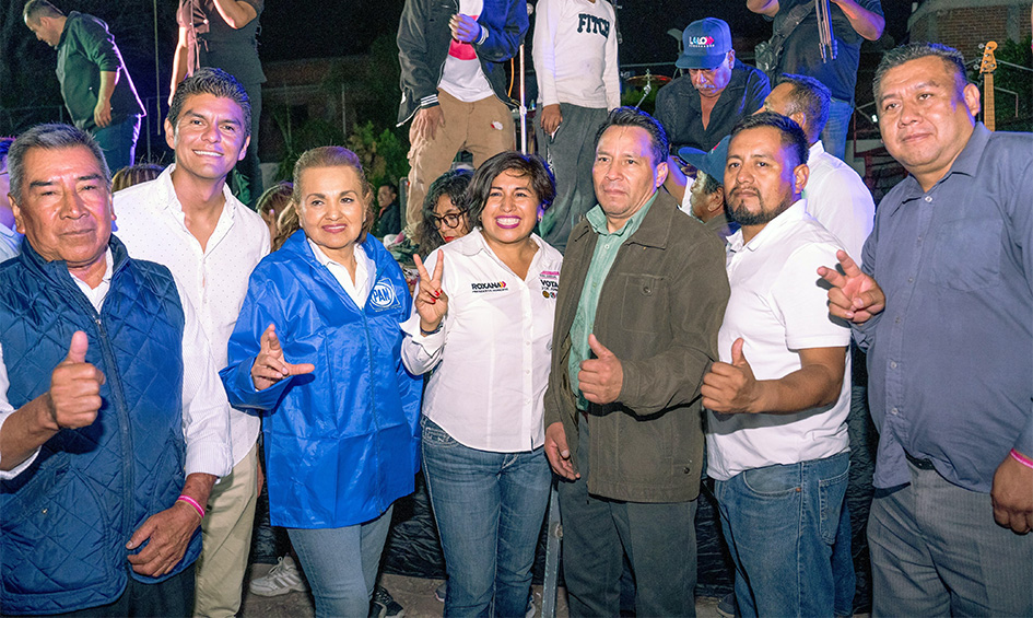Respaldada por 5 presidentes auxiliares, Roxana Luna hace evento por la unidad en San Matías Cocoyotla