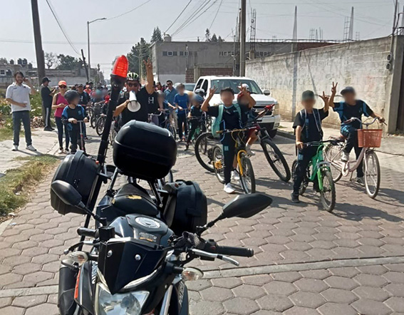 Rodada y jornada de limpieza de alumnos del Colegio Humanistas Alfonso Reyes