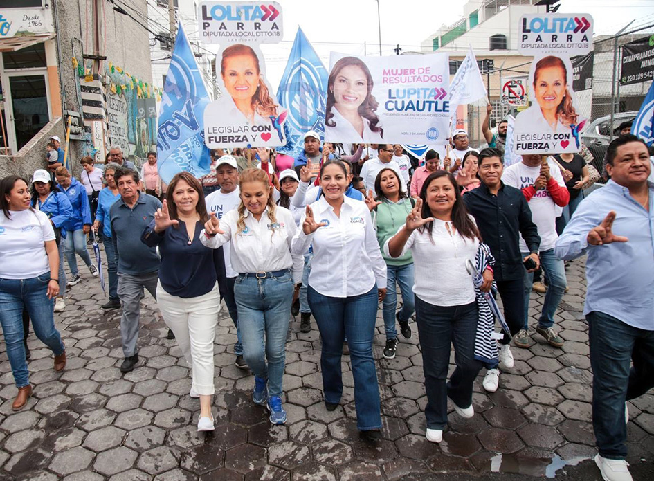 Lupita Cuautle cierra campaña en la colonia Concepción Guadalupe