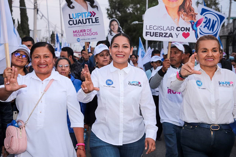 Lleno total en el cierre de campaña de Lupita Cuautle en San Luis Tehuiloyocan