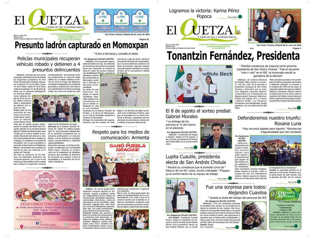 Nuestra Portada Edición 2715, 08 Junio 2024