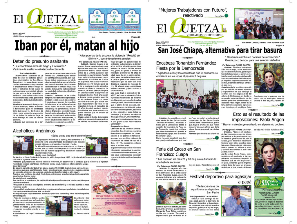 Nuestra Portada, Edición 2717, 15 Junio 2024