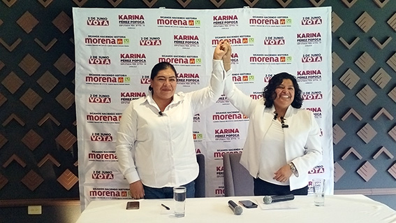 Karina Pérez Popoca, se declaró ganadora en las elecciones