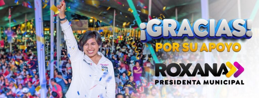 Roxana Luna anuncia su triunfo en San Pedro Cholula