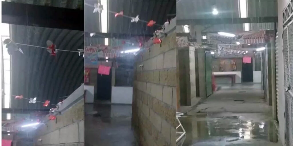 El mercado municipal entre las aguas * Locatarios se ven afectados en su mercancía * Obra de 42 mdp con muchos vicios Por Sofía LINARES