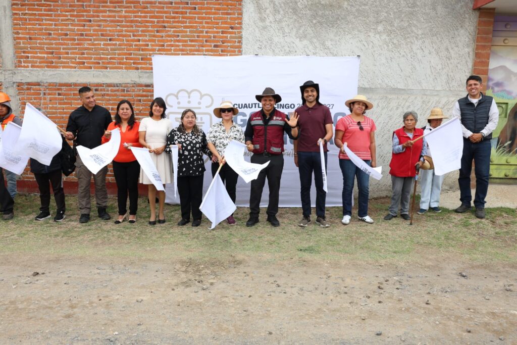 *El edil arrancó obras de pavimentación y drenaje en la junta auxiliar de Sanctorum y en la Inspectoría de Nuevo León  *Con una buena estrategia se está ordenando el municipio con justicia social