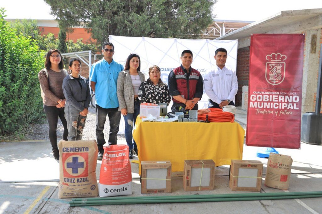 Compromiso con la educación: Entregan apoyos al Preescolar “Niños Héroes” en el marco del programa “Obra Comunitaria”