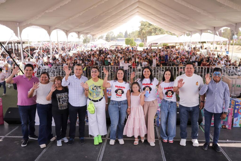 Niñas y niños celebran su día con alegría en San Andrés Cholula