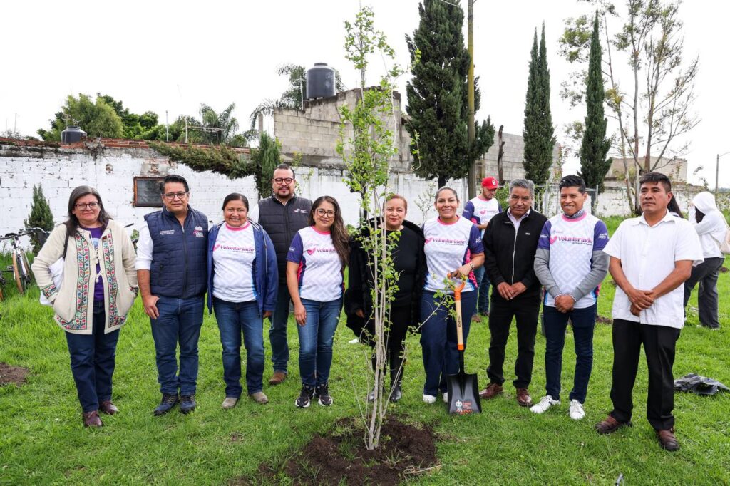 Guadalupe Cuautle Torres, encabezó la Jornada de Reforestación