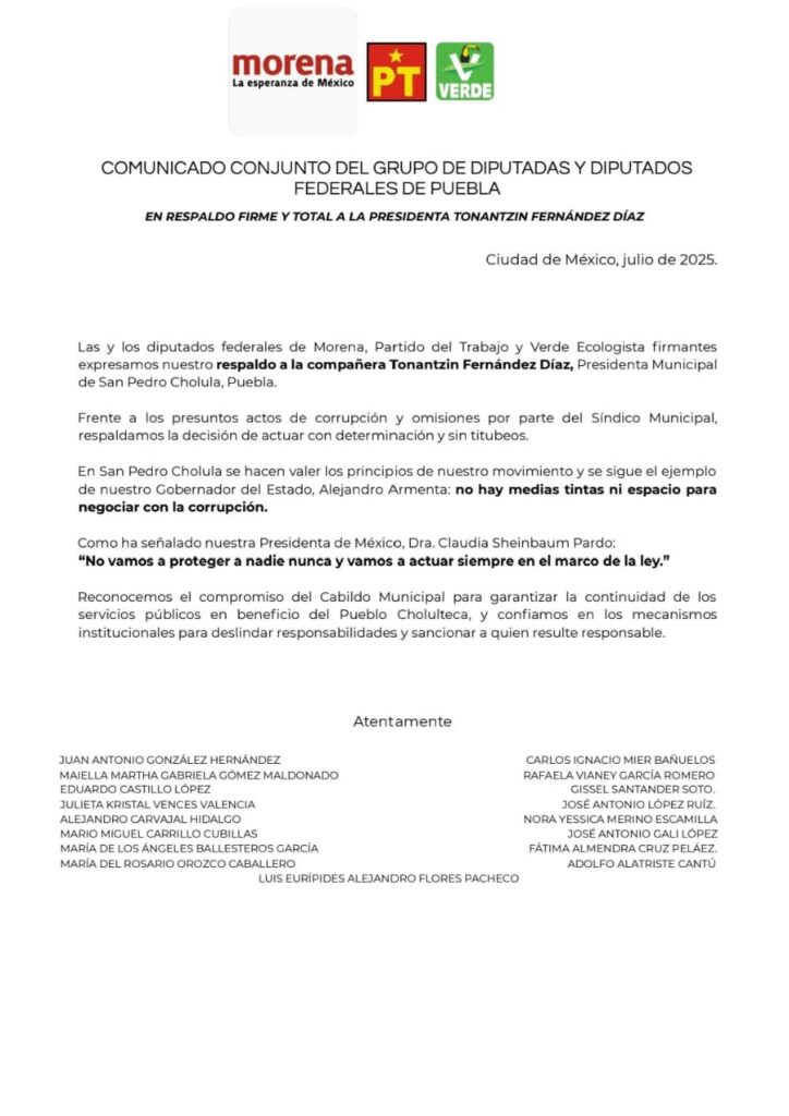Respaldan diputados federales política de cero tolerancia a la corrupción del gobierno de Tonantzin Fernández