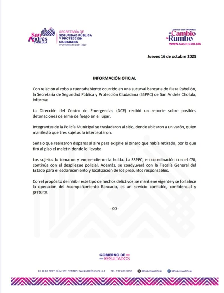 INFORMACIÓN OFICIAL
