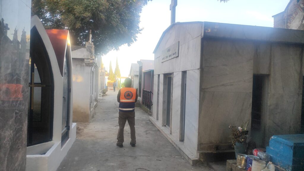 Roberto Solís implementa Operativo “Panteones Seguros” En Huejotzingo por temporada de Día de Muertos