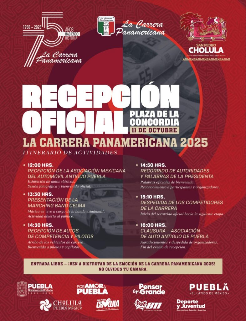 La Carrera Panamericana 2025 llegará a San Pedro Cholula.