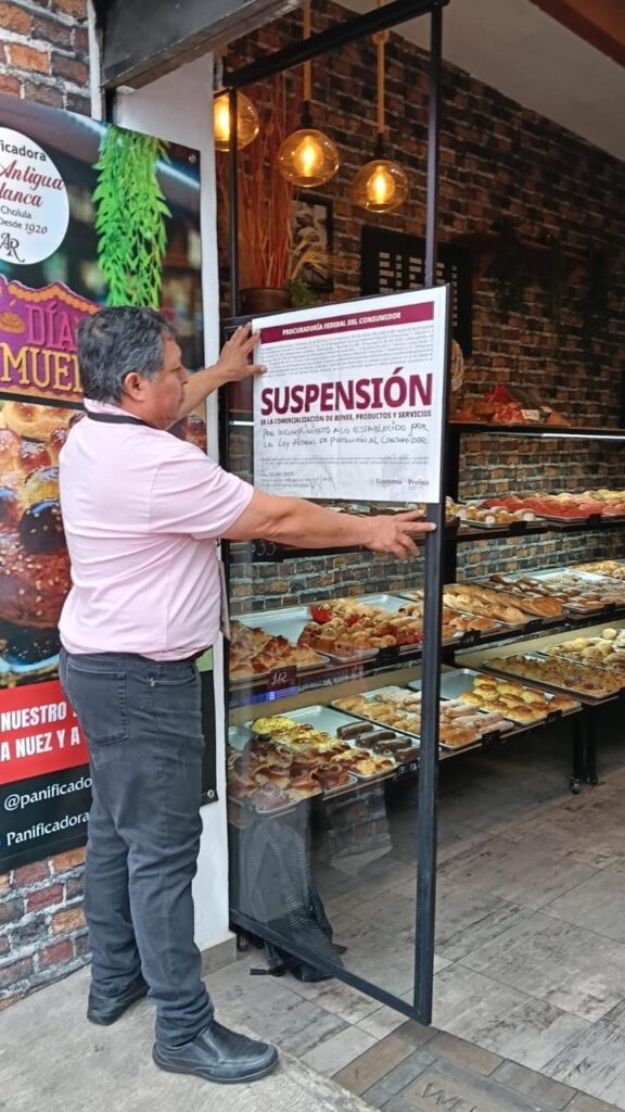 PROFECO SUSPENDE LA COMERCIALIZACIÓN EN “LA ANTIGUA BLANCA DE CHOLULA”