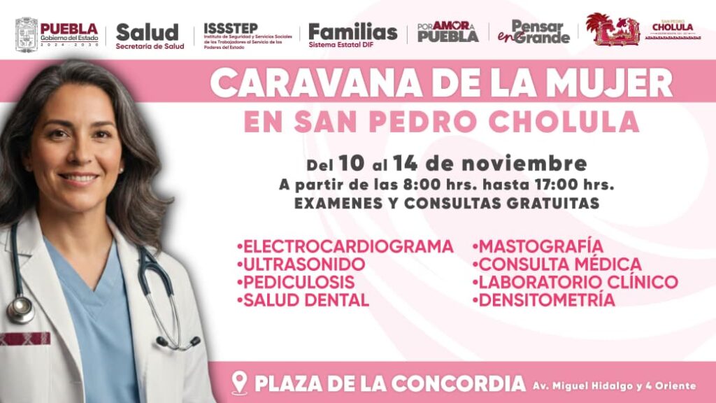 La fuerza de las mujeres se hace presente en San Pedro Cholula. Este 10 de noviembre acompáñanos en la Caravana de la Mujer. ¡Te esperamos!