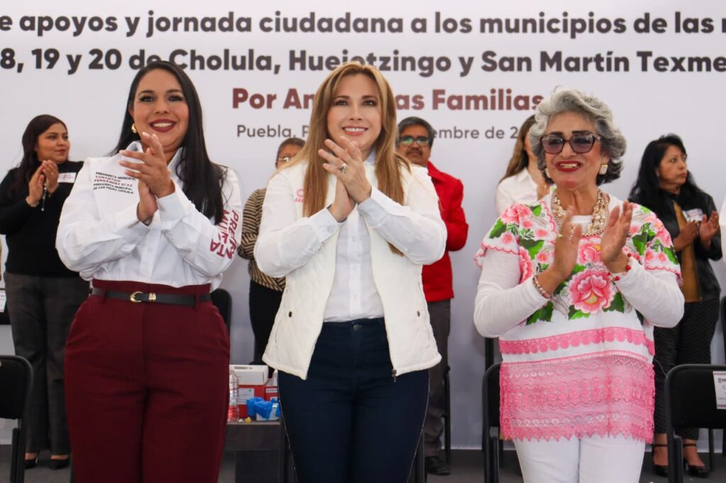 Ceci Arellano y Tonantzin Fernández Fortalecen Atención a Familias de la Región en San Pedro Cholula