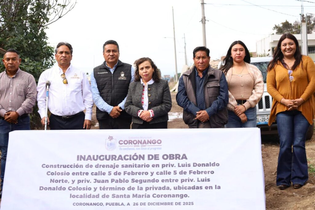 Con inversión de 3.9 mdp, Armando Aguirre entrega construcción de drenaje sanitario