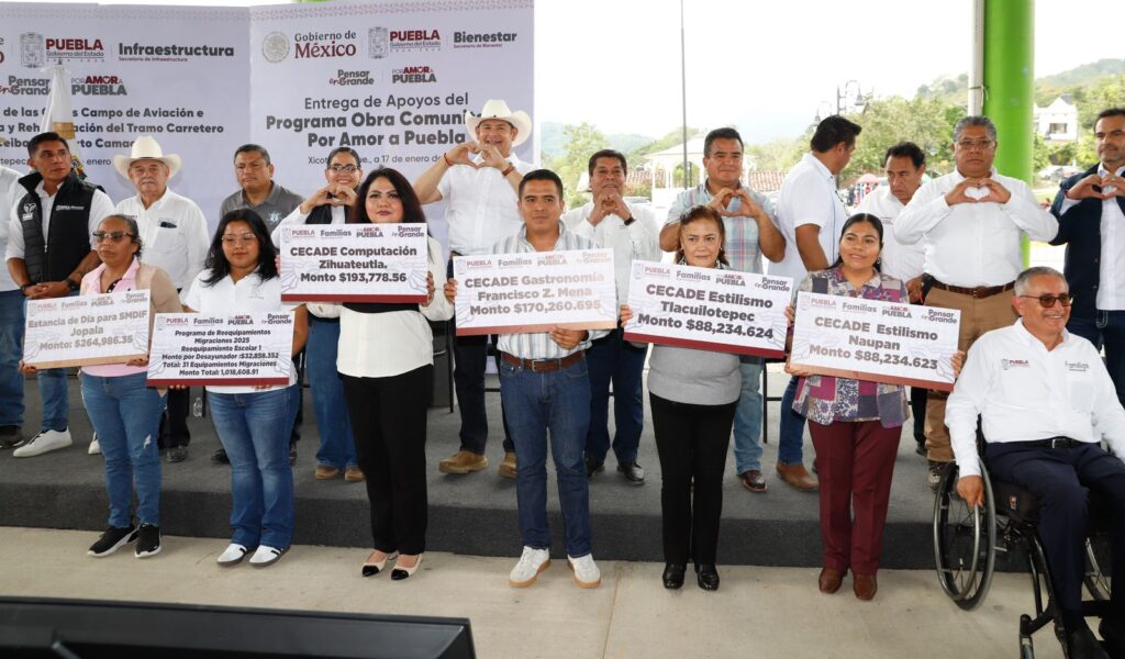 CON OBRA COMUNITARIA GOBIERNO DE PUEBLA COMBATE REZAGOS EN EDUCACIÓN, SEGURIDAD E INFRAESTRUCTURA