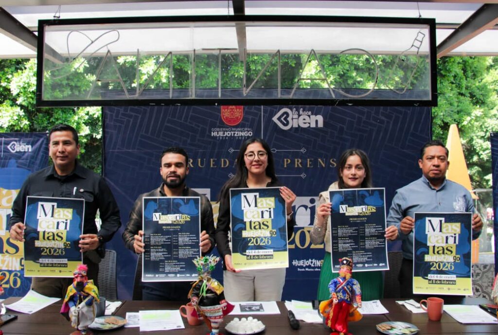ROBERTO SOLÍS IMPULSA TURISMO Y CULTURA CON LAS «MASCARITAS 2026» EN HUEJOTZINGO