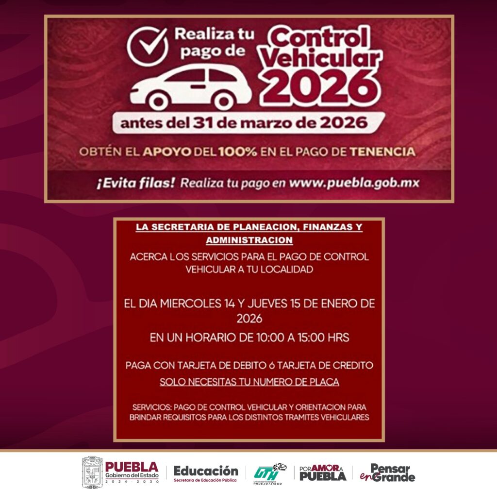 La UTH abre sus puertas para el pago de Control Vehicular 2026