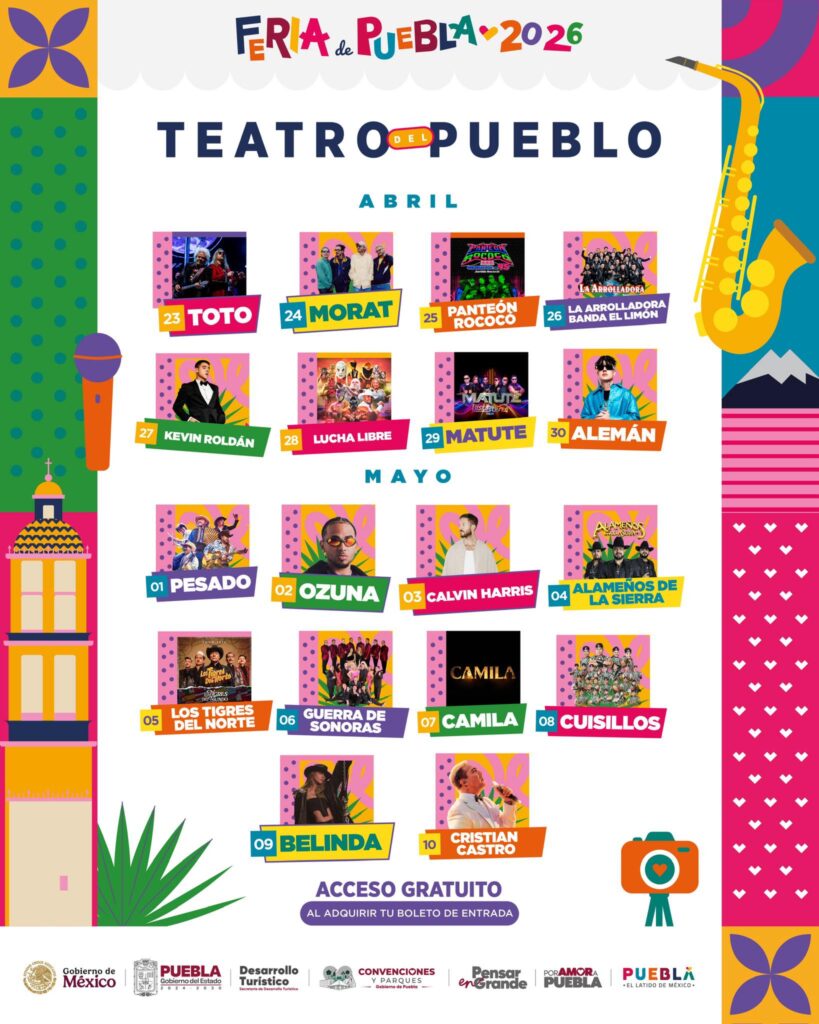 Alejandro Armenta presenta la Feria de Puebla 2026 con cartelera estelar