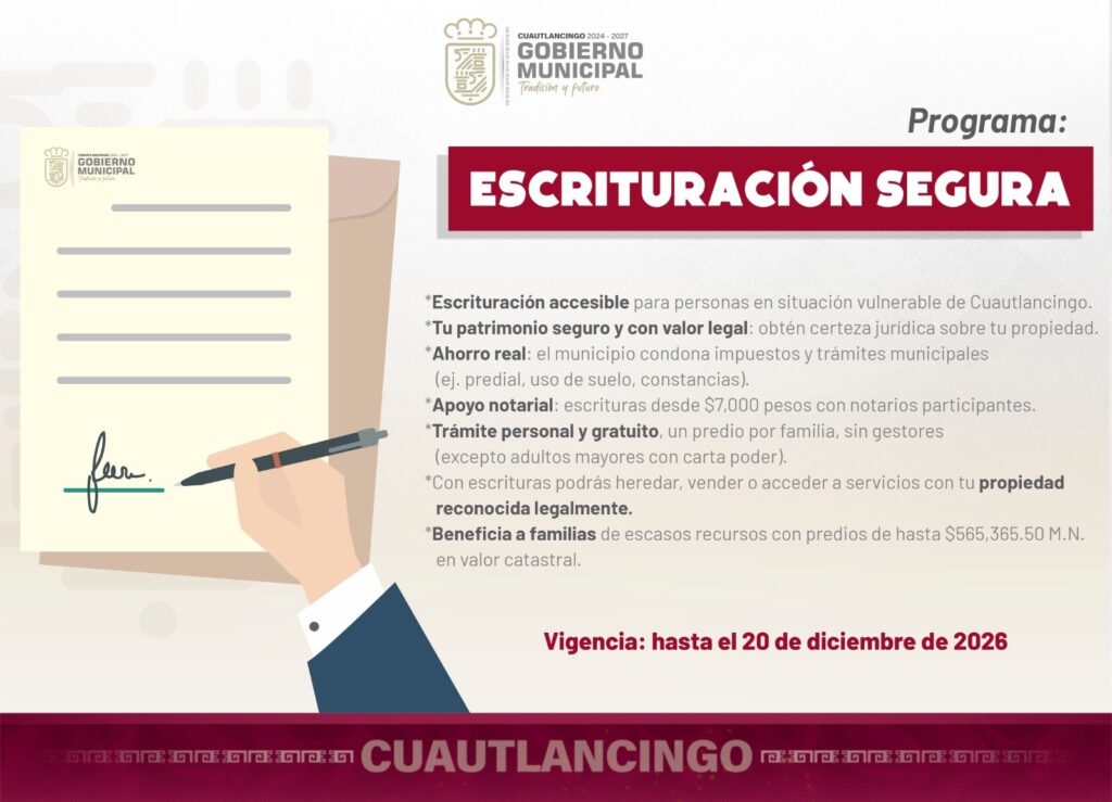 Impulsan certeza jurídica con «Escrituración Segura»