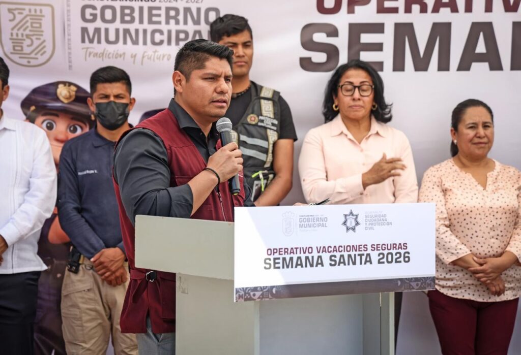 Gobierno Municipal de Cuautlancingo despliega operativo “Semana Santa 2026”.