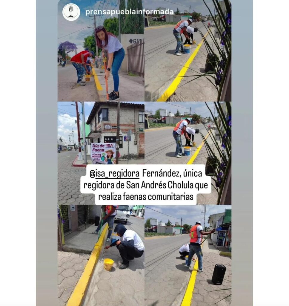 Improvisación y riesgo: señalan a regidora por acciones sin medidas de seguridad en San Andrés Cholula