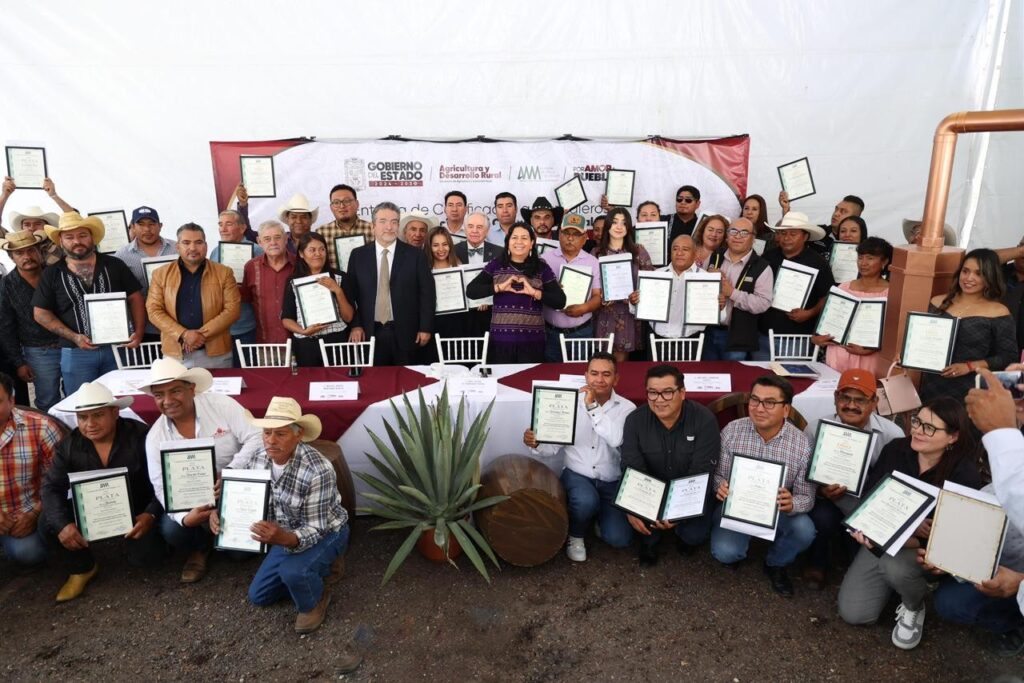 Puebla consolida liderazgo nacional en producción de mezcal con 91 medallas