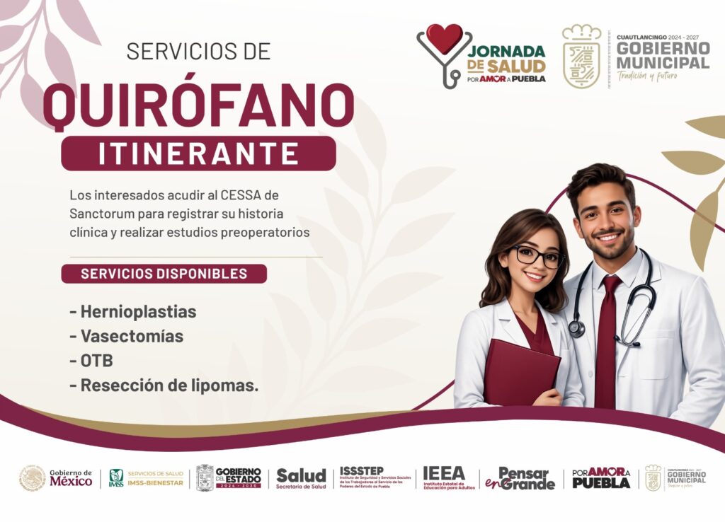 Cuautlancingo será sede de la Mega Jornada de Salud “Por Amor a Puebla”