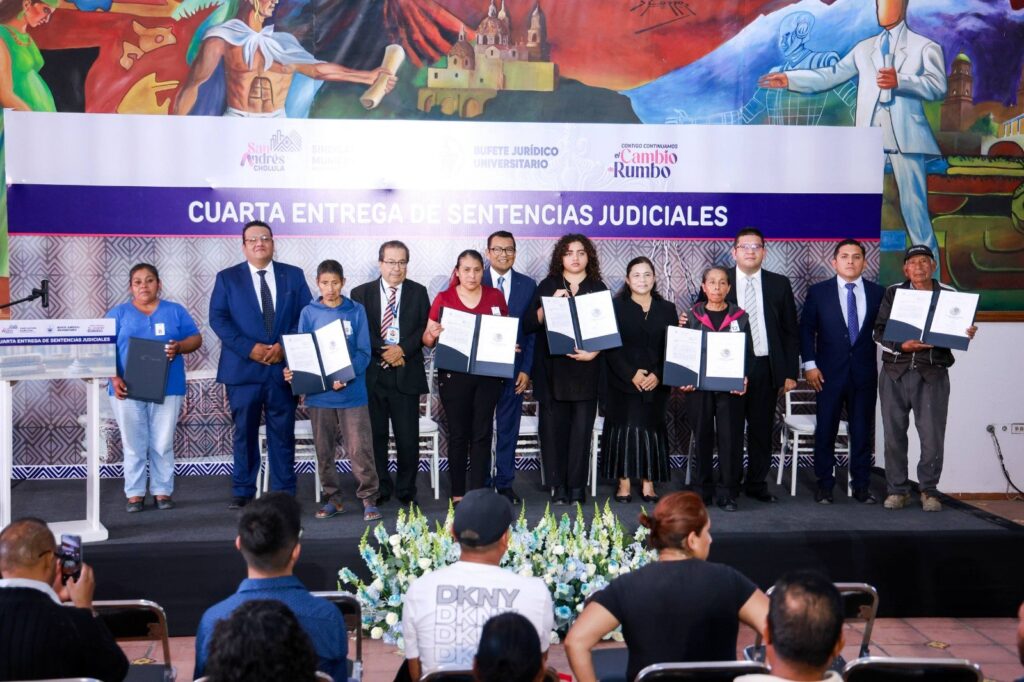 Gobierno de San Andrés Cholula entrega sentencias judiciales e inaugura módulo de atención jurídica