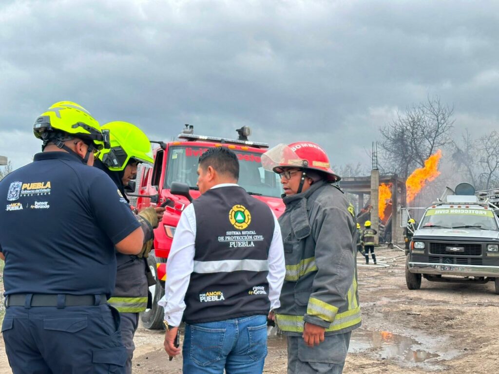 DE FORMA OPORTUNA, GOBIERNO ESTATAL ATIENDE EMERGENCIA POR EXPLOSIÓN EN TEPEACA