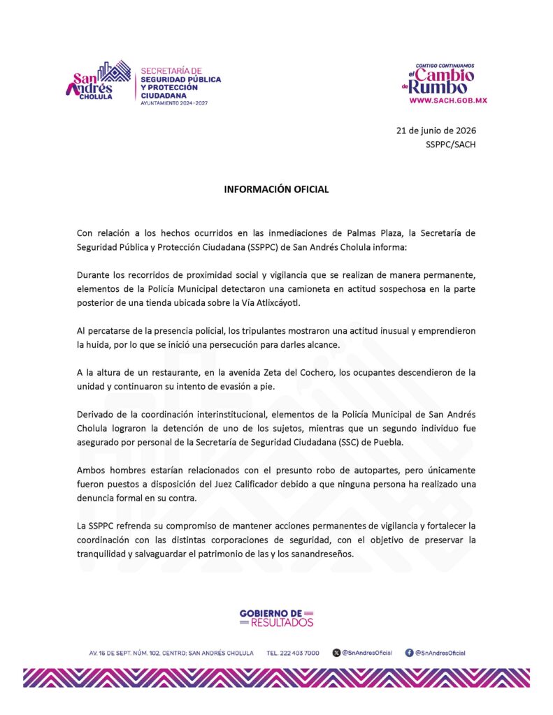 INFORMACIÓN OFICIAL