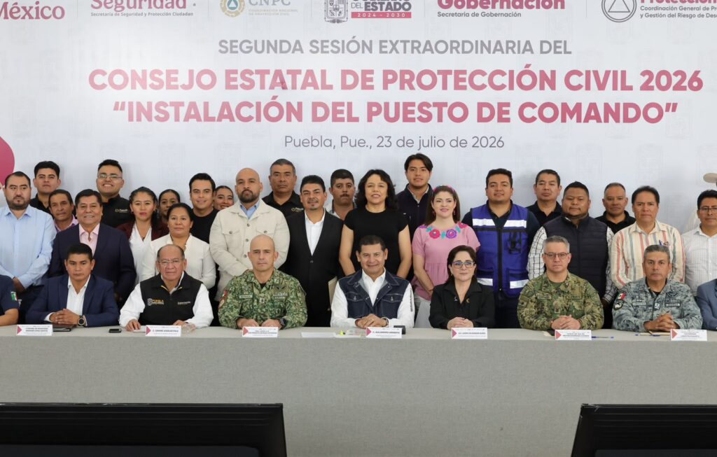 GOBIERNO FEDERAL Y ESTATAL INSTALAN PRIMER PUESTO DE MANDO DE PROTECCIÓN CIVIL