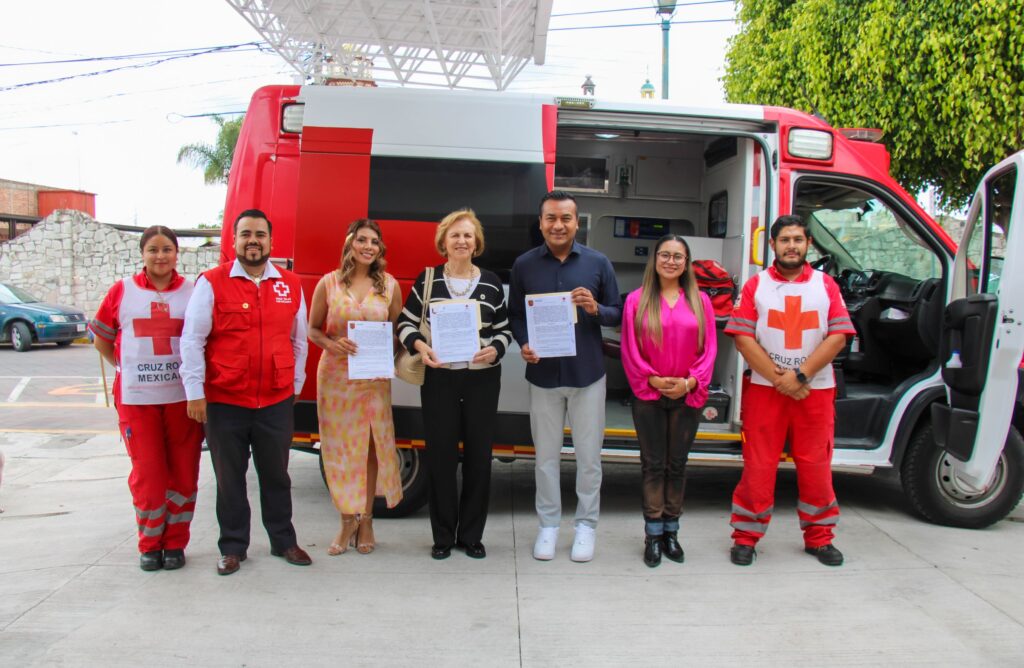 Huejotzingo y Cruz Roja Mexicana firman convenio para fortalecer la atención prehospitalaria