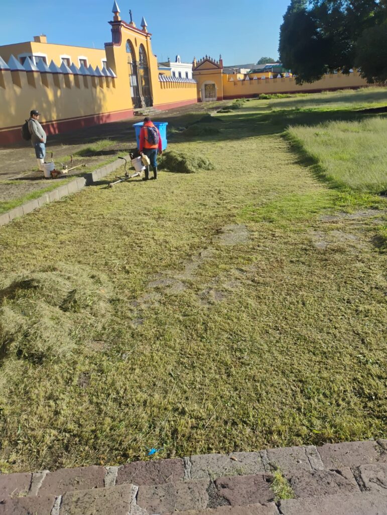 Intensifica Tonantzin Fernández labores de mantenimiento urbano en San Pedro Cholula