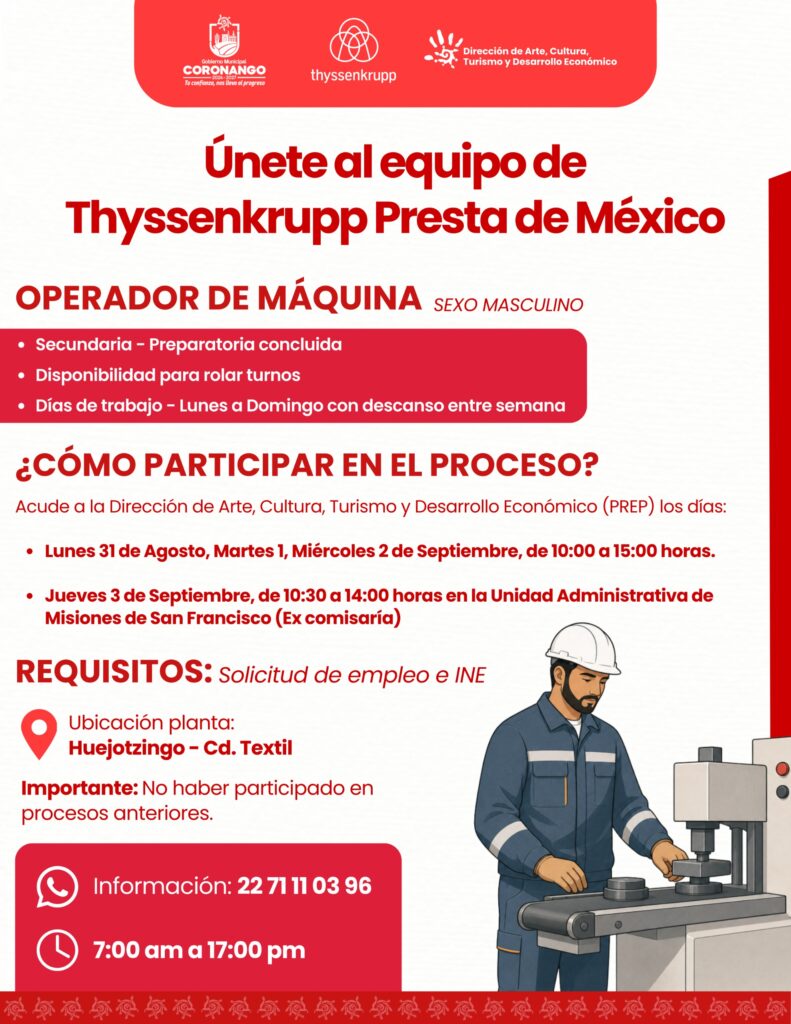 Promueve Ayuntamiento de Coronango oportunidades laborales