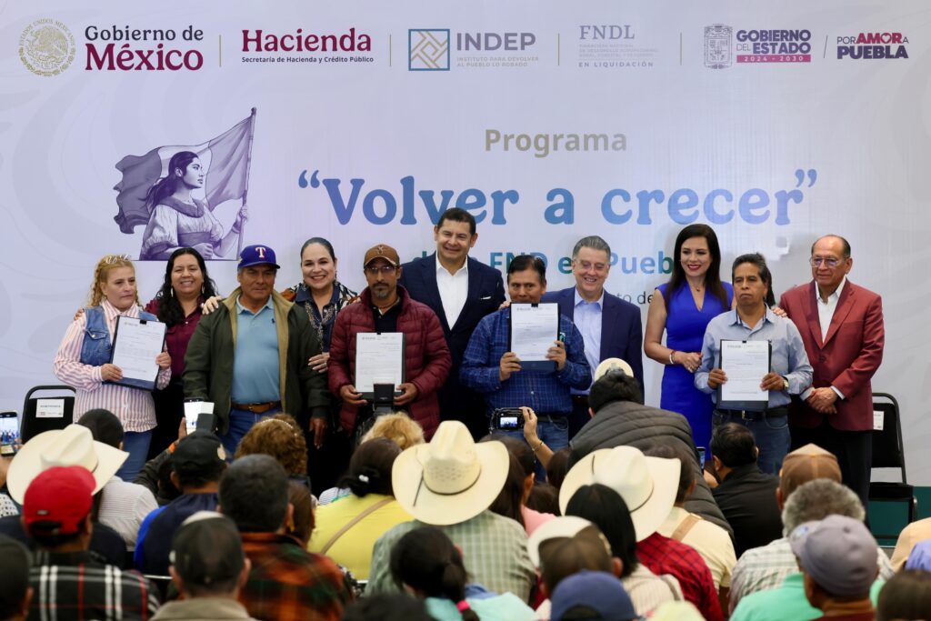 “VOLVER A CRECER” DEVUELVE TRANQUILIDAD Y PATRIMONIO A FAMILIAS PRODUCTORAS DE PUEBLA