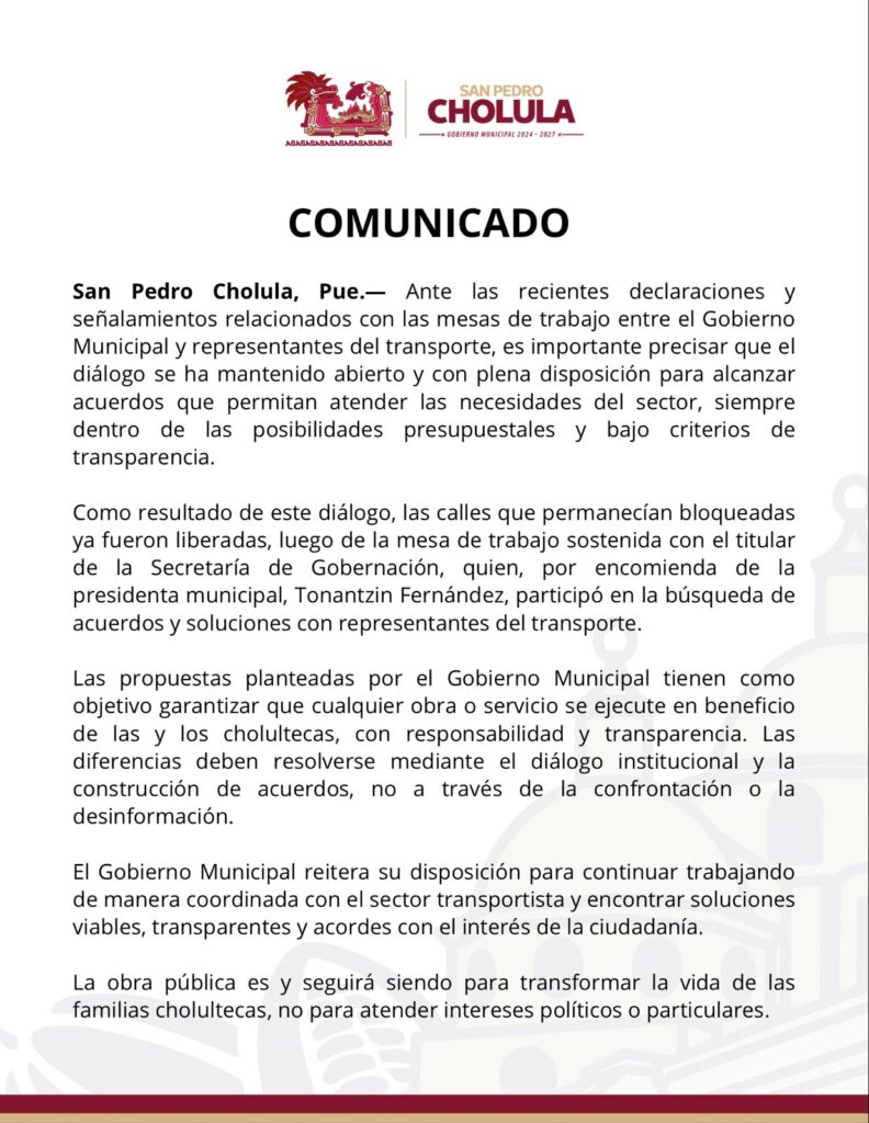 El diálogo da resultados.
