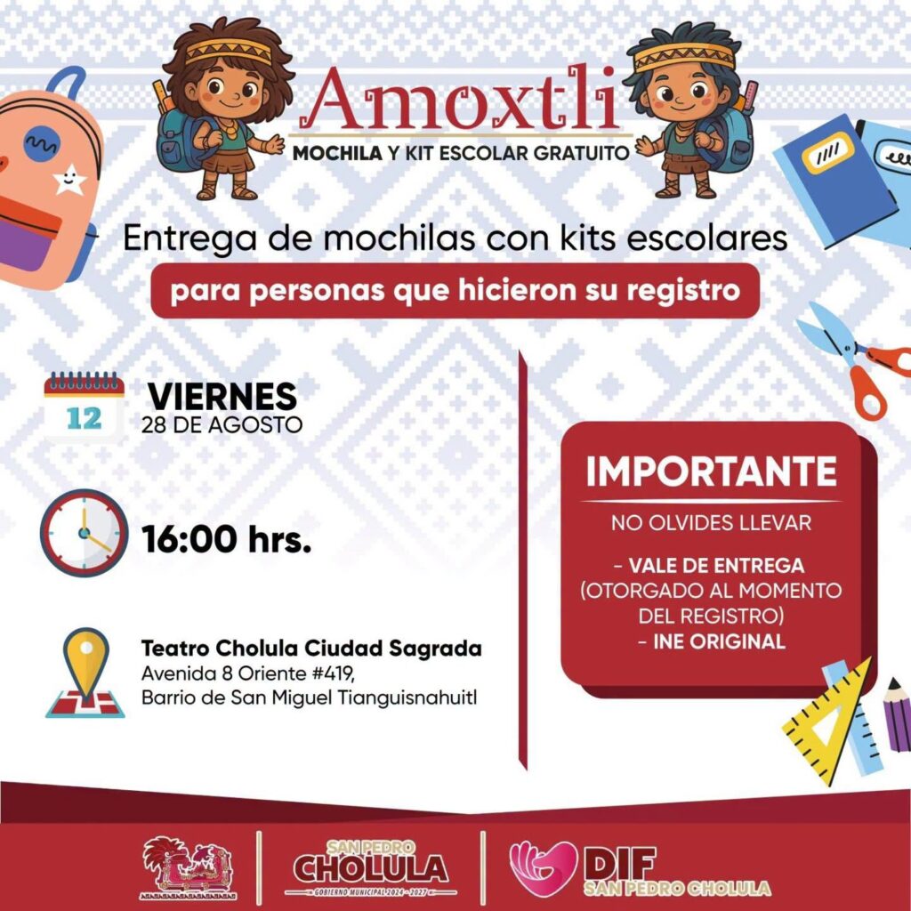 ¡Que a nuestras niñas y niños no les falte lo necesario para volver a clases! 