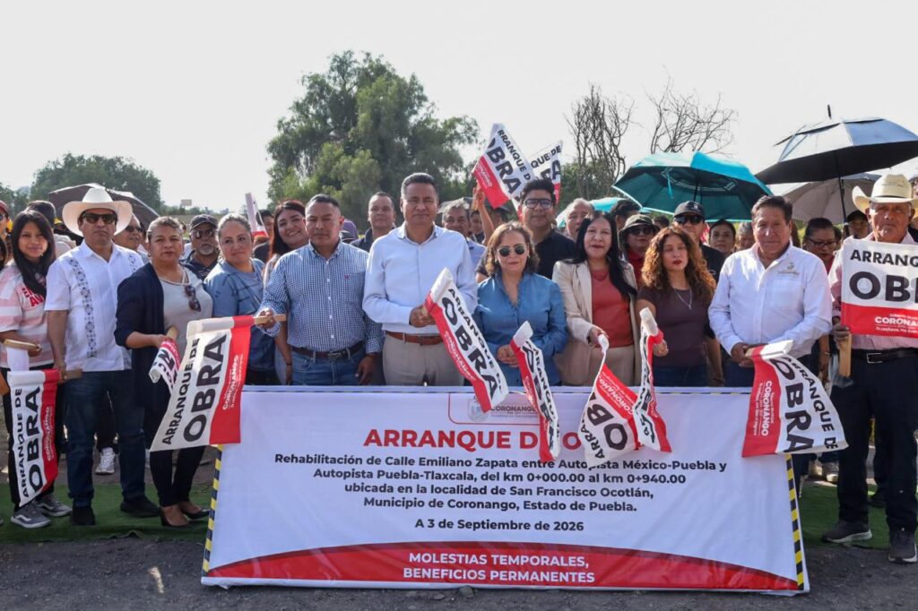 Arranca rehabilitación de la calle Emiliano Zapata; beneficiará a más de 46 mil habitantes de Coronango