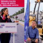 Lupita Cuautle pone en marcha la rehabilitación de la calle 40 Norte en Emiliano Zapata